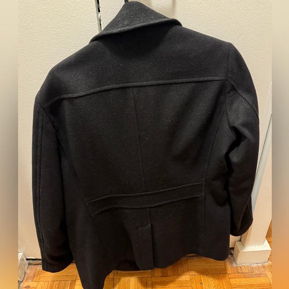 Men Banana Republic Wool Winter Coat Size Medium - Picture 4 of 5